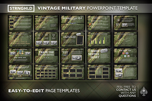 Vintage Military Powerpoint Template