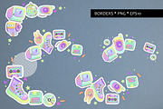 Retro vibes cliparts, vector., an Object Graphic by VaraNa Art (Thumbnail 4 of 11)