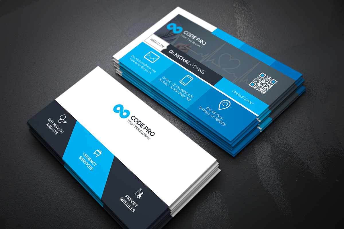 2 in 1 Business Cards, a Business Card Template by Genereux Art (Photo 3 of 8)