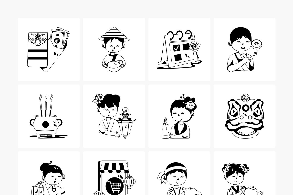Animated Chinese New Year Icons, a Duotone Icon by Prosymbols (Photo 8 of 9)