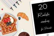 Fashion Markers Set for Procreate, a Brush Add-On by Liquid Amethyst Art (Thumbnail 1 of 11)
