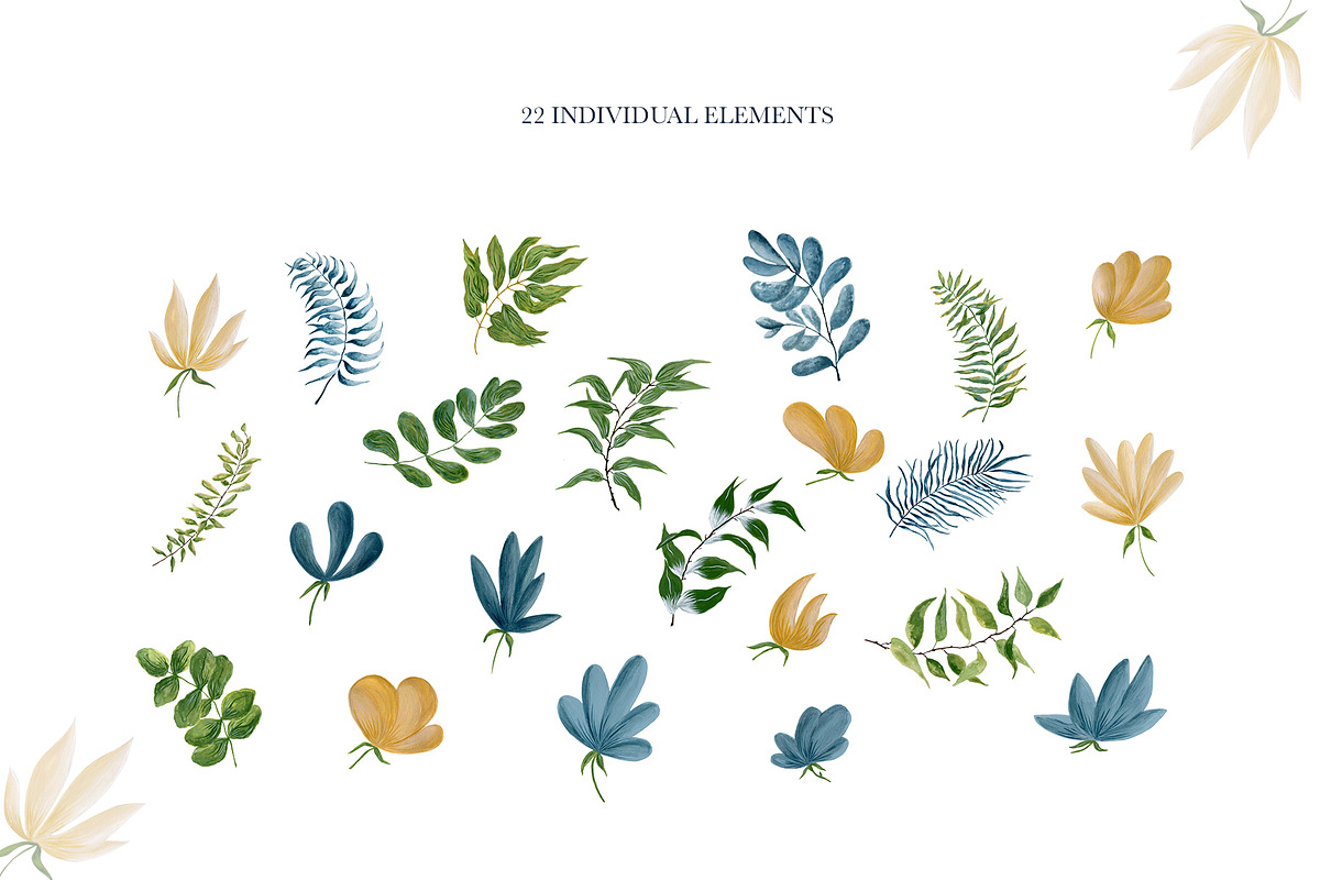Pastel flowers - patterns and frames, an Illustration by SketchCliparts (Photo 5 of 7)