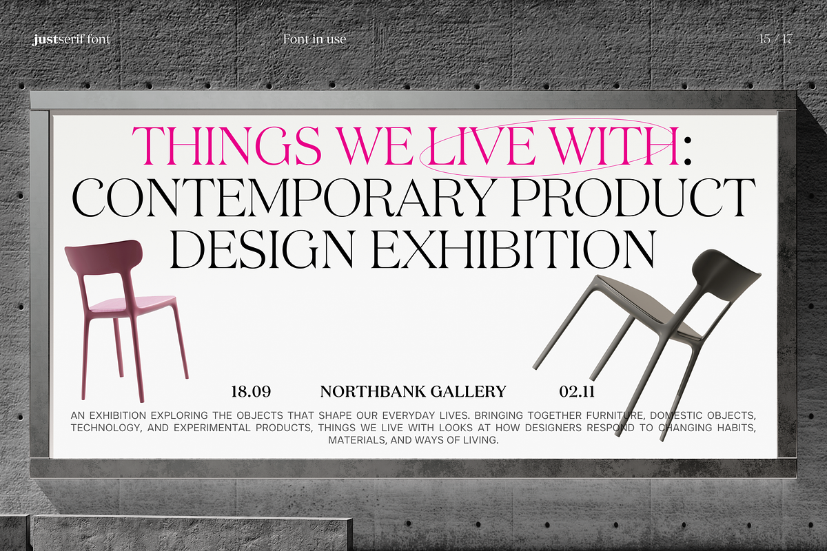 JUST Serif Modern Editorial Typeface, a Serif Font by JUST Creative (Photo 15 of 17)