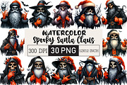 Spooky Santa Claus Clipart, an Illustration by Black Bird Studio (Thumbnail 1 of 6)