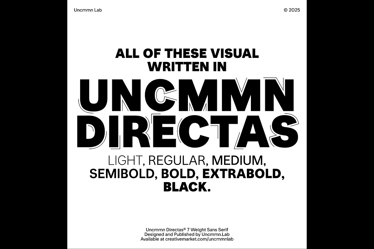 UNCMMN Directas - 7 style Sans Serif, a Font by Kotivoro (Photo 18 of 23)