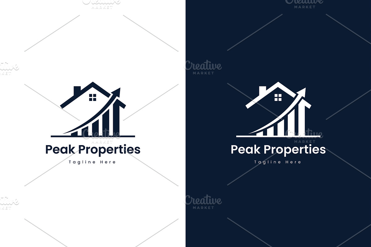 Real Estate Growth Chart Logo Design