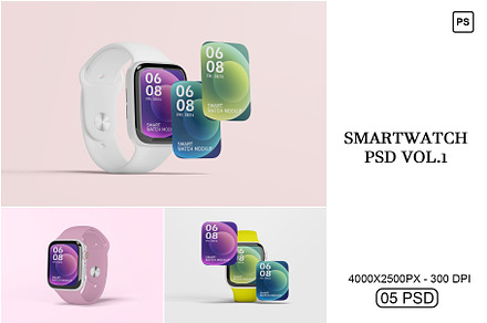 Smartwatch Mockup PSD Vol.1