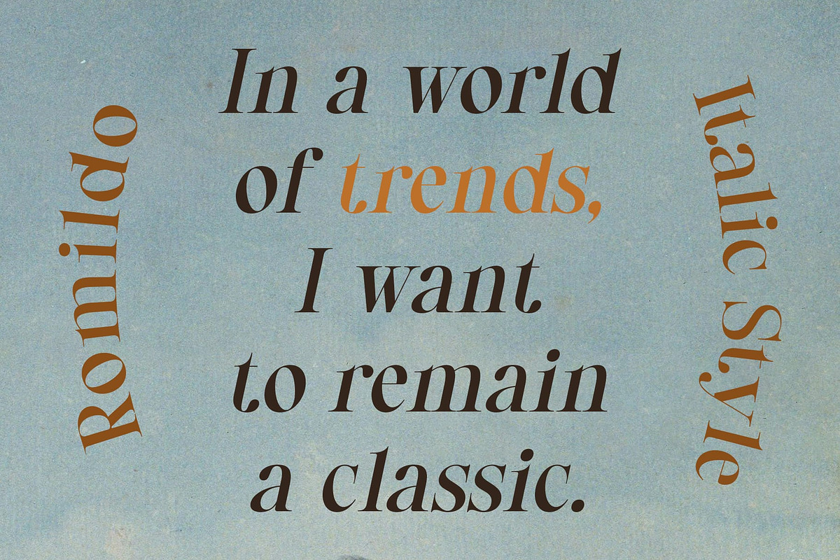 Romildo – Classic Serif, a Serif Font by Craft Supply Co. (Photo 3 of 8)
