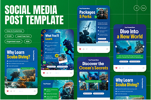 Scuba Diving Course Instagram Post, a Social Media Template by Annora Studio