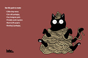 Hungry Black Cats Collection, an Illustration by helenreveur (Thumbnail 4 of 5)