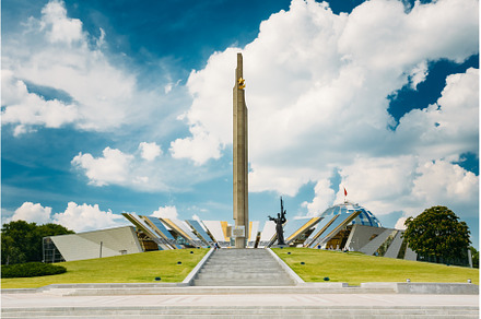 Monument Near Building Belorussian, an Architecture Photo by Our Amazing World