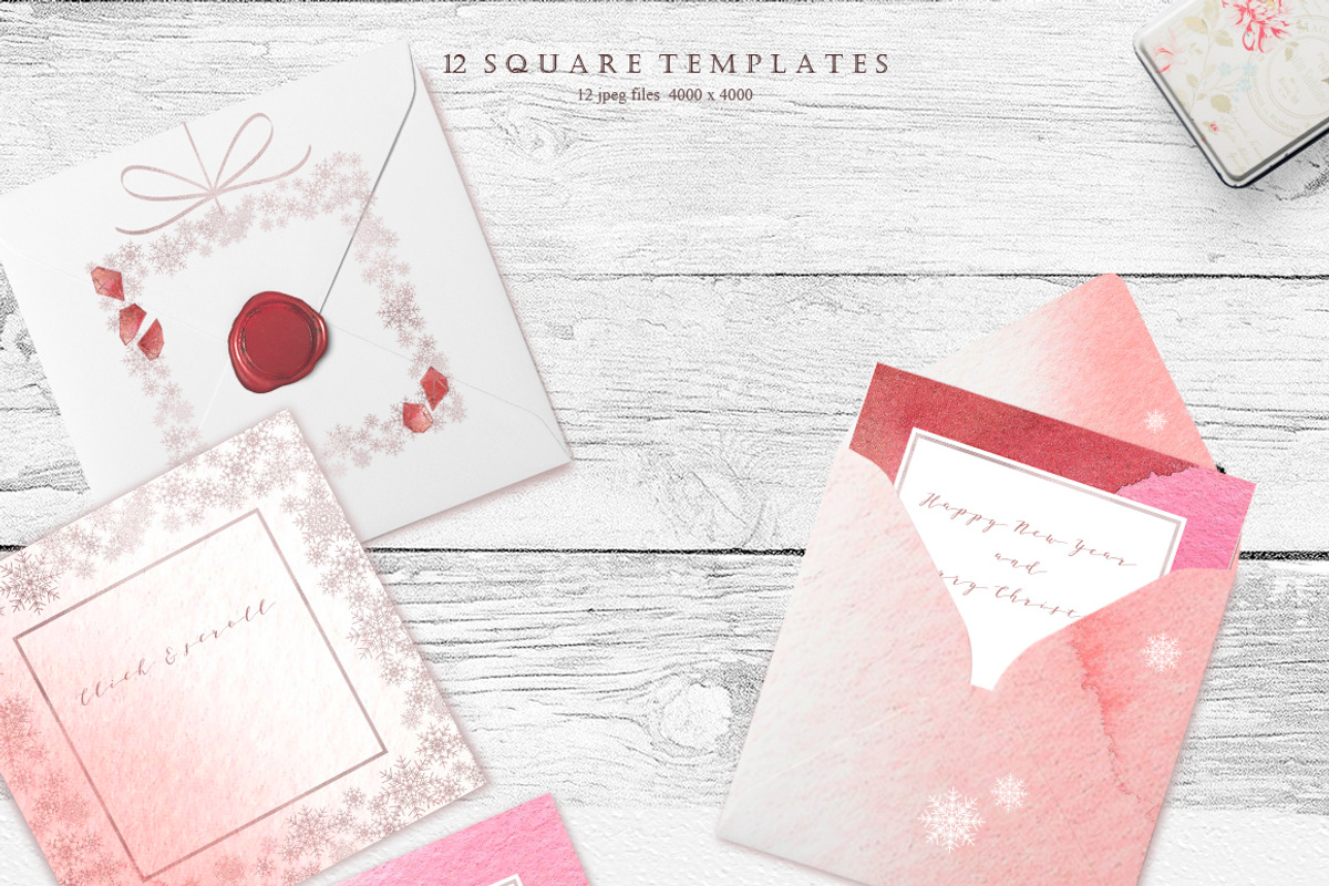 Snow and Rubies - Christmas Set, an Object Graphic by DigitalDream (Photo 7 of 10)