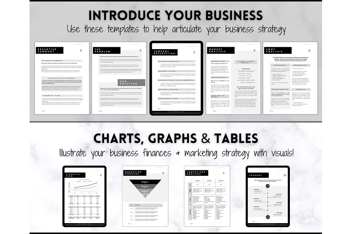 Business Plan Template, Proposal, a Marketing Template by Templatables (Photo 3 of 9)