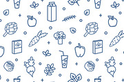 Organic food banner, pattern, a Food Illustration by Good Studio (Thumbnail 7 of 10)