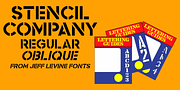 Stencil Company JNL, a Sans Serif Font by Jeff Levine Fonts (Thumbnail 1 of 5)
