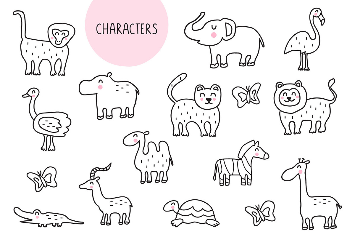 Scandi African animals for kids, an Animal Illustration by cutelevindesign (Photo 2 of 10)