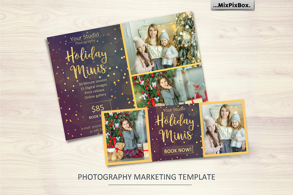 Holidays Minis Template, a Flyer Template by MixPixBox (Photo 1 of 2)