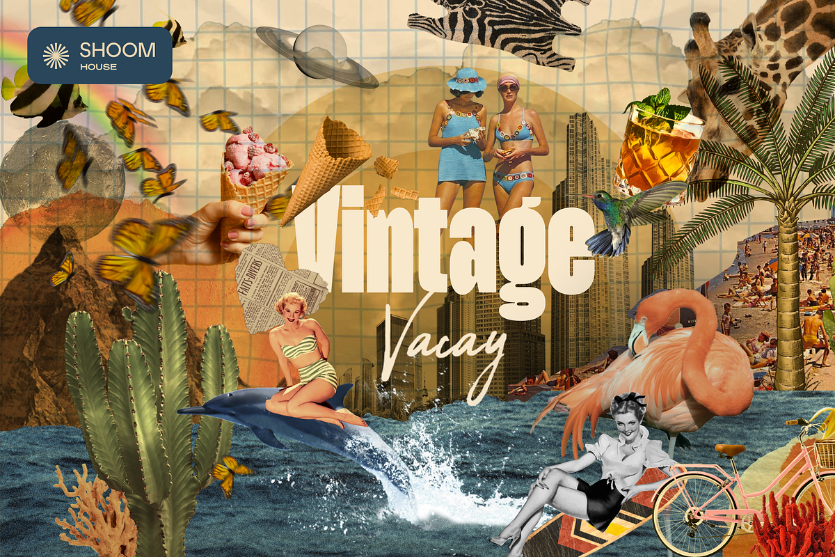 Vintage Vacay Collage: 90+ Elements, an Object Graphic by SHOOM HOUSE (Photo 1 of 11)
