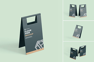 Floor Sign Mockup