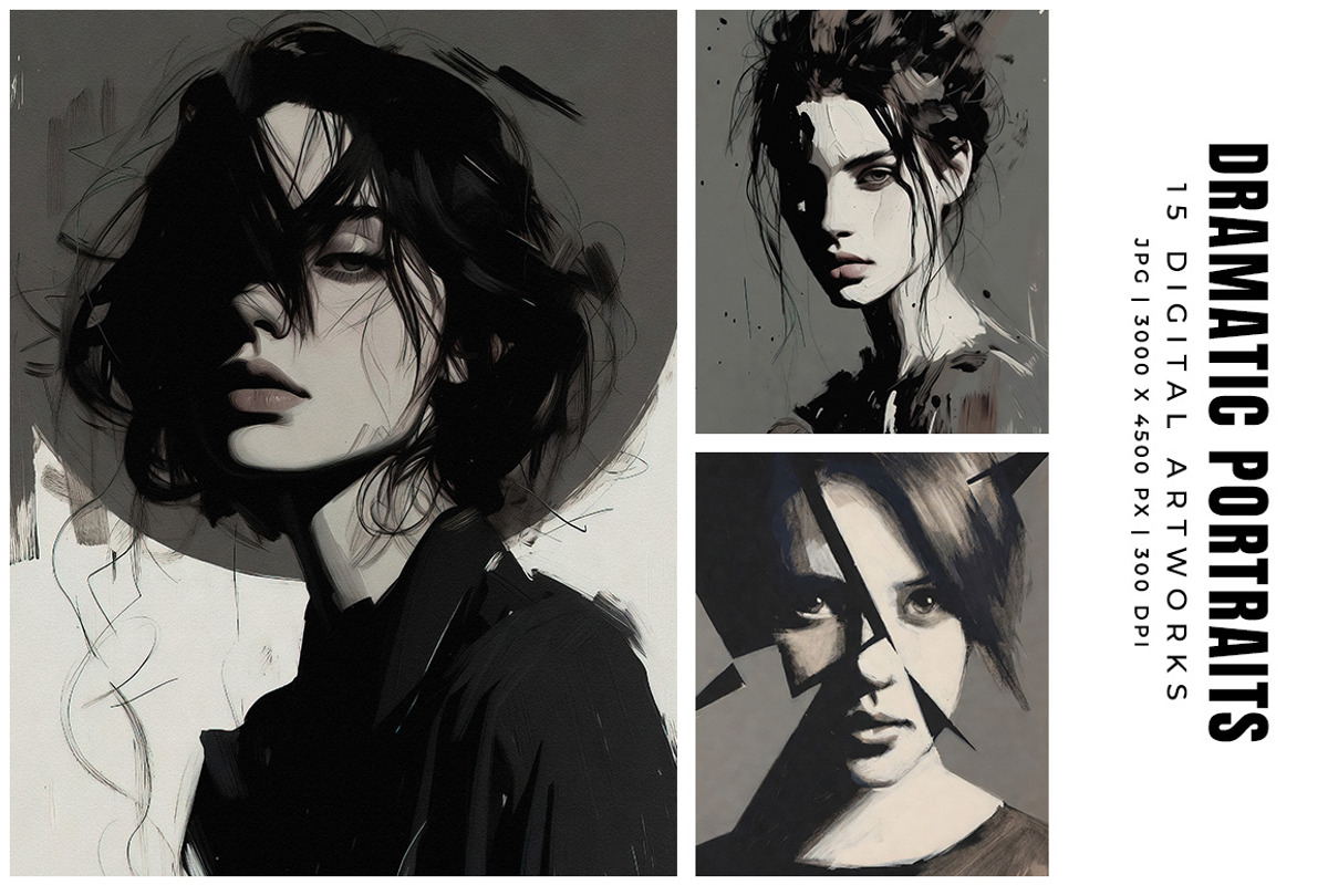 Dramatic Portraits, a Decorative Illustration by Digital Art Creations (Photo 3 of 9)
