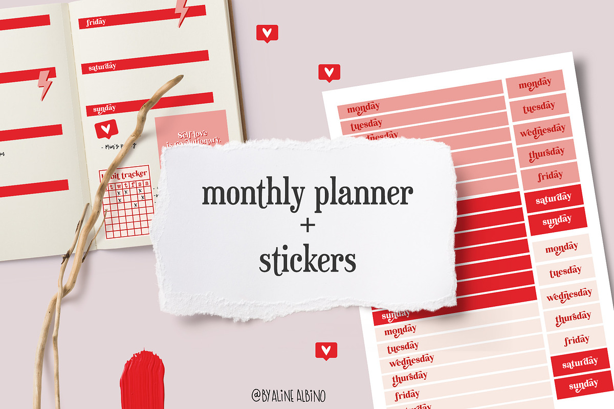 Printable Stickers - Bullet Journal, a Stationery Template by by Aline Albino (Photo 1 of 3)