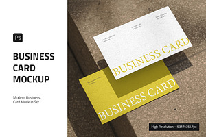 Modern Business Card Mockup, an Advertising Mockup by PixelWink