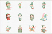 Cute Elves Watercolor Clipart Bundle, an Illustration by Sublimation Artist (Thumbnail 3 of 6)