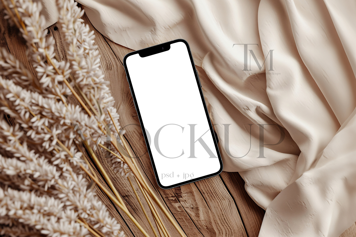 Cellphone Mockup, iPhone Screen Mock, a Product Mockup by TatiMockup (Photo 1 of 7)