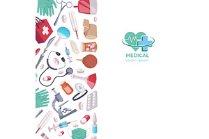 Medical background. vertical, a Healthcare Illustration by Onyx