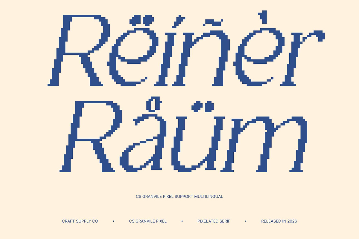 CS Granvile Pixel, a Serif Font by Craft Supply Co. (Photo 6 of 8)