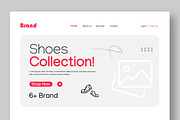 Wireframe Landing Page Layout, an UI Kit Template by CreativeShaper (Thumbnail 2 of 6)