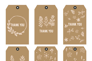 Thank you printable tags I, a Card Template by MooBeer