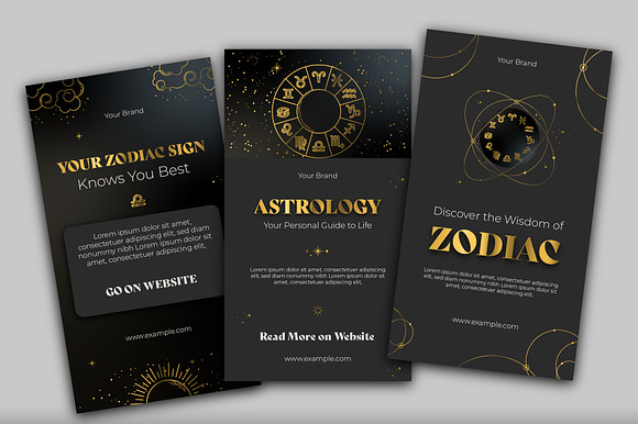 Elegant Zodiac Astrology Templates preview 3