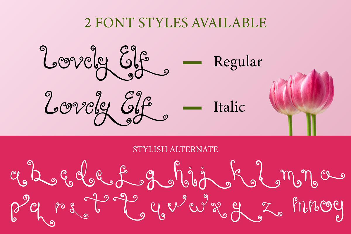 Lovely Elf - Swirly Font, a Sans Serif Font by Inventype Studio (Photo 6 of 9)