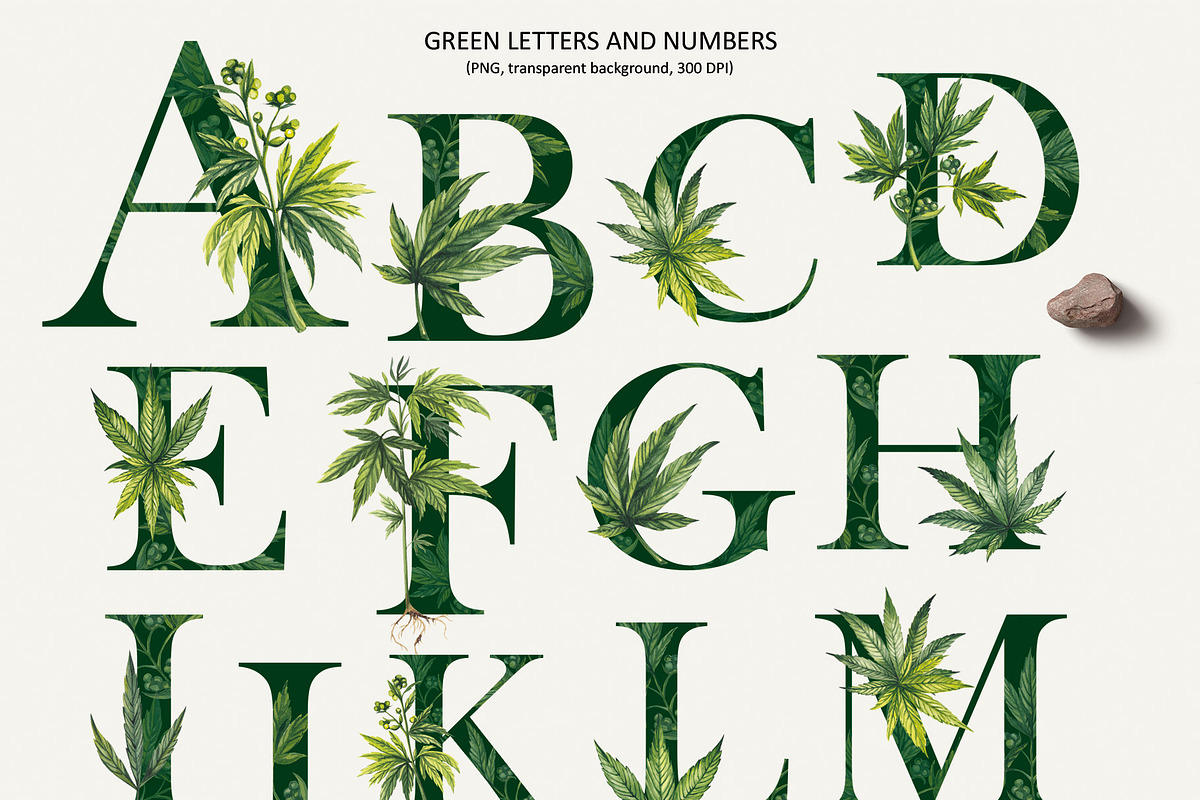 CANNABIS, a Decorative Illustration by Elena_Sedova (Photo 10 of 16)