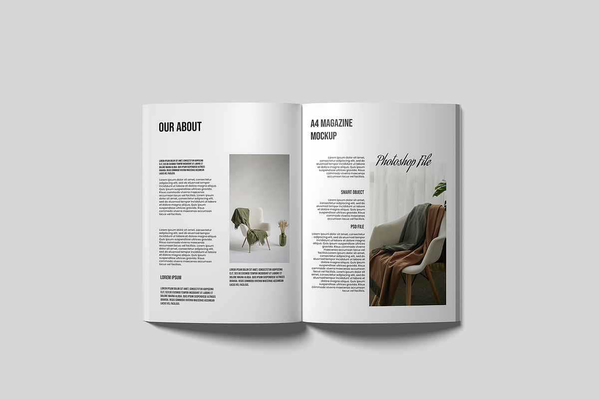 A4 Magazine Mockup, a Books & Magazine Mockup by Graphicbars (Photo 2 of 16)