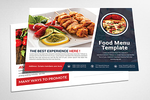 Restaurant Post Card Design, a Card Template by AfzaalGraphics