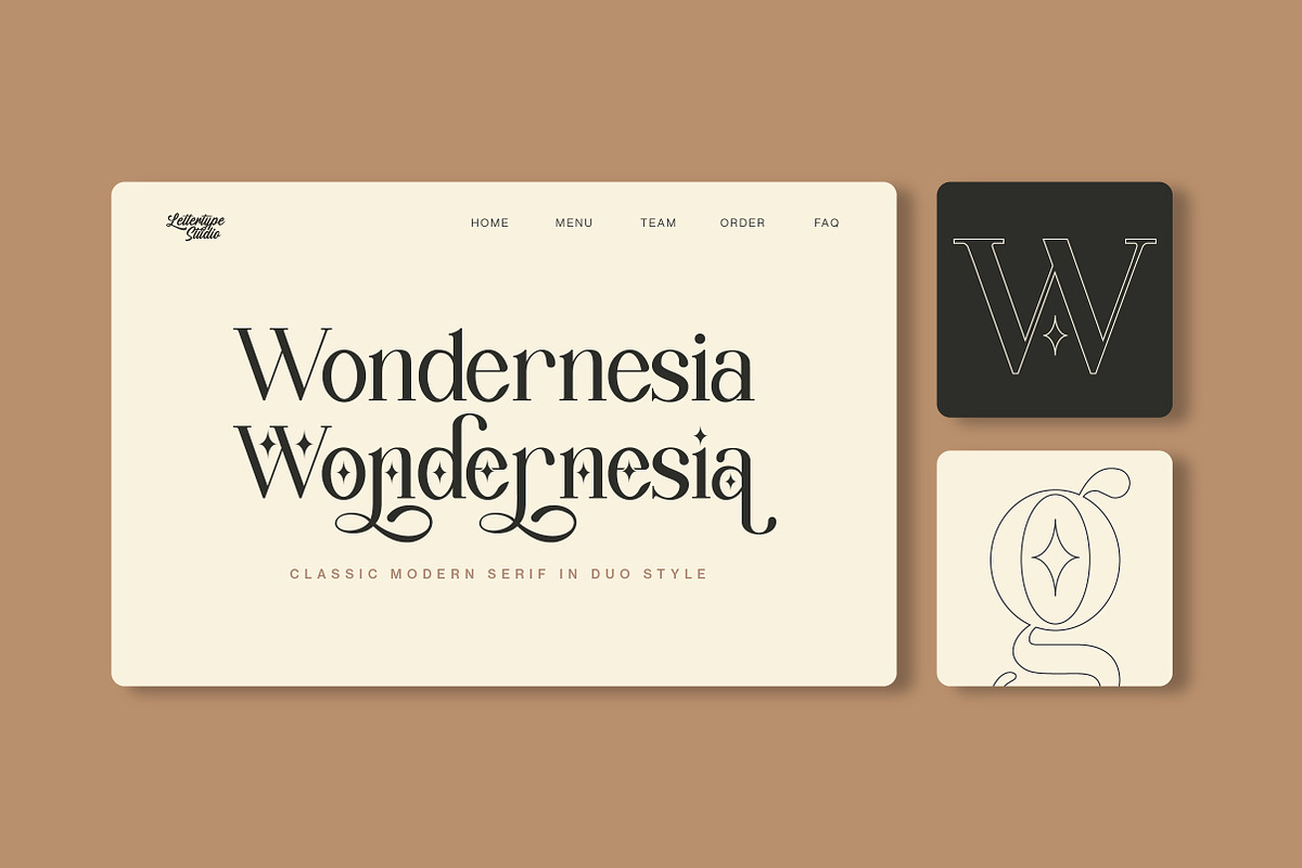 Wondernesia Nostalgic & Modern Serif, a Serif Font by Lettertype Studio (Photo 10 of 15)