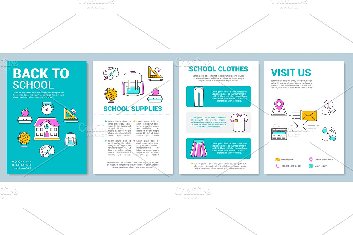 School system brochure template, a Brochure Template by IMG Visuals