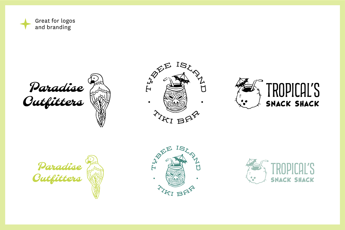 Hand Drawn Tiki Luau Illustrations, a Food Illustration by rabeccky (Photo 6 of 7)