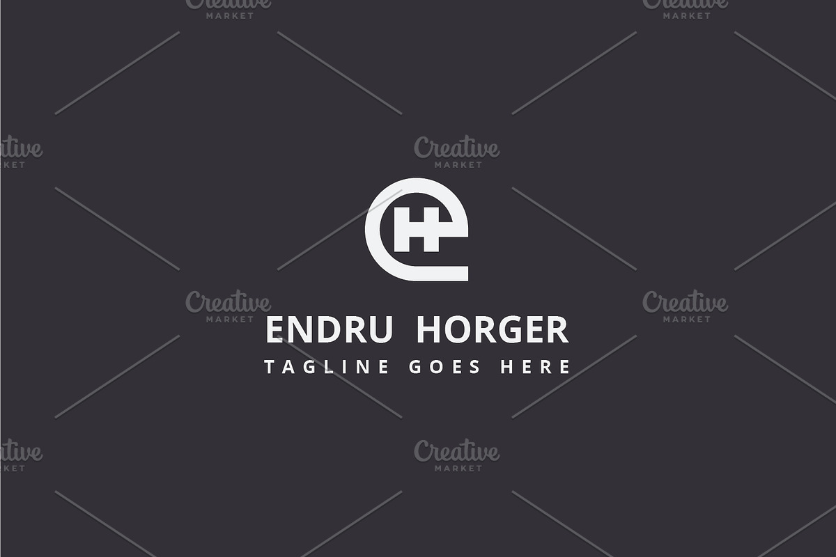 eH Monogram Logo, a Branding & Logo Template by ekoanug