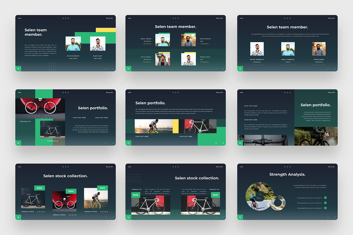 Selen - Bicycle PowerPoint Template, a Presentation Template by BeadyLab (Photo 4 of 6)