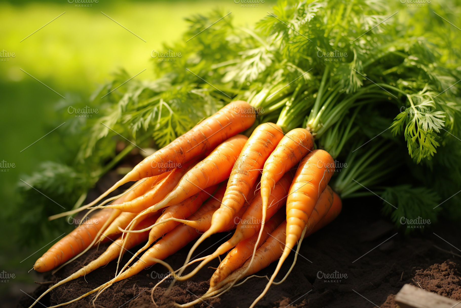 Fresh carrot on the ground, a Food & Drink Photo by AlyaAnd