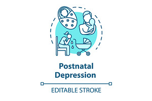 Postnatal Depression Concept Icon