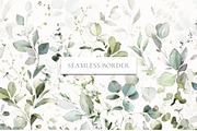 Green watercolor herbs, leaves, a Decorative Illustration by Lisima (Thumbnail 7 of 19)