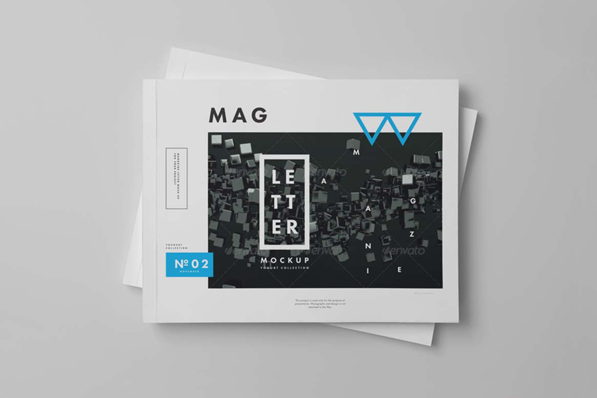 US Letter Magazine Mock-up, a Books & Magazine Mockup by Yogurt86 (Photo 8 of 9)