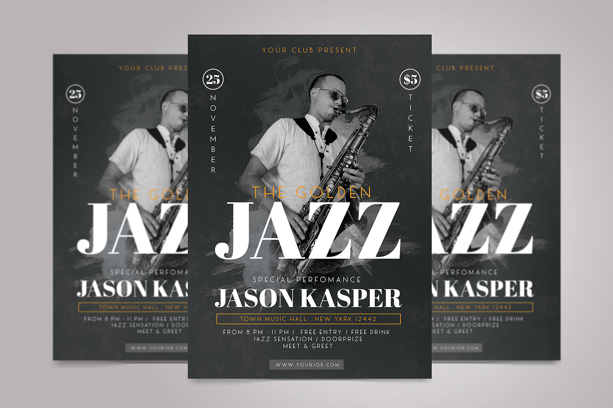 Jazz Concert Flyer, a Flyer Template by Tokosatsu (Photo 4 of 4)