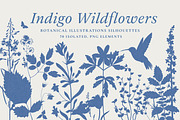 Indigo Wildflowers Illustrations, a Graphic by Paper Flowers Studio (Thumbnail 1 of 6)