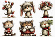 Whimsical Easter Cat Clipart PNG, an Illustration by Craft Nest (Thumbnail 4 of 11)
