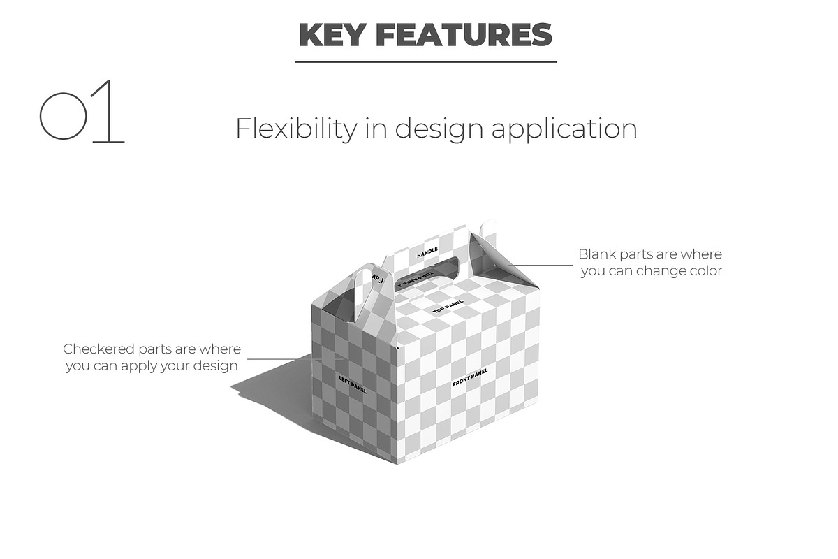 Takeaway Gable Box Packaging Mockup, a Packaging Mockup by Sheikhadesign (Photo 2 of 11)